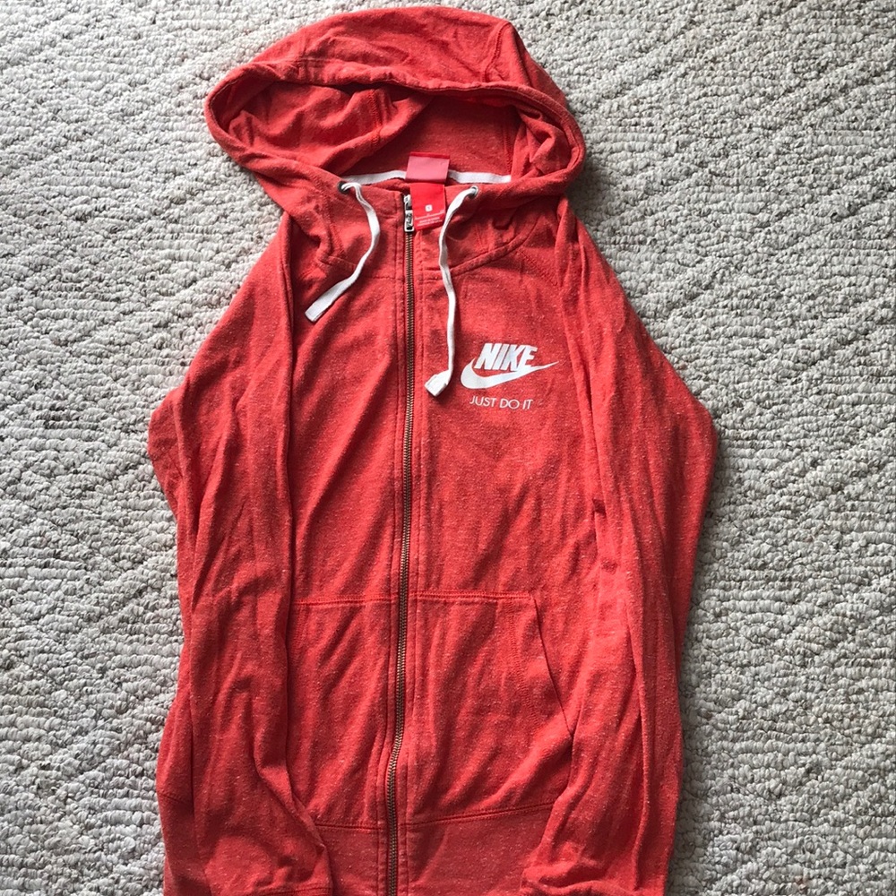 Redish-Pink nike hooded jacket